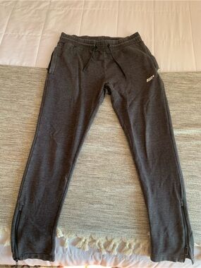Men's Charcoal Gray Joggers Sweatpants - Drawstring Waist
